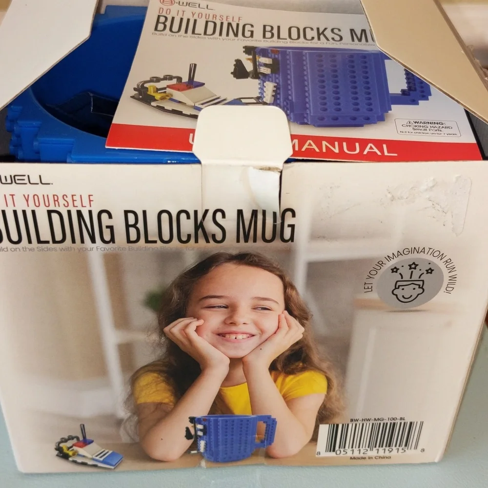 New B*Well Do It Yourself Building Blocks Mug 12oz BPA Free